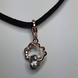 Rose Gold Plated Sterling Silver Charm Necklace